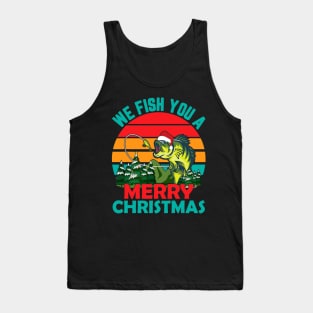 We Fish You A Merry Christmas Fishing Christmas Tank Top